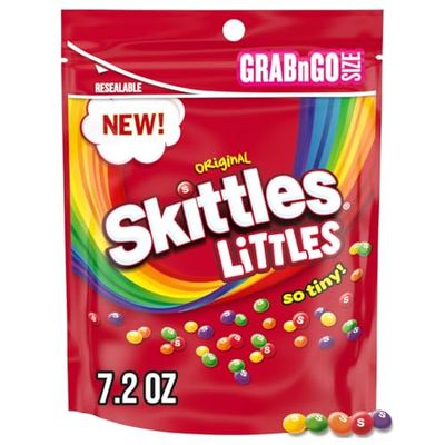 SKITTLES LITTLES Original Chewy Summer Candy, Grab N Go, 7.2 Oz Resealable Bag