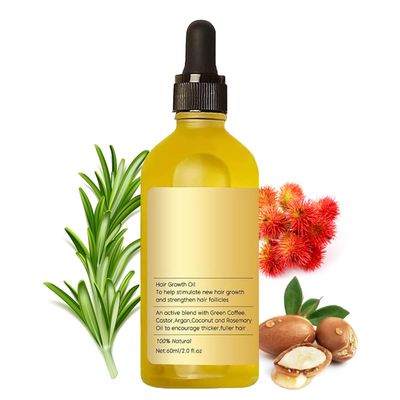 Generic Natural Hair Growth Oil, Hair Growth Oil for Thicker, Fuller Looking Hair, Hair Growth Oil with Rosemary Oil, Argan Oil, Coffee Oil,Castor Oil, Suit for Men and Women, Yellow
