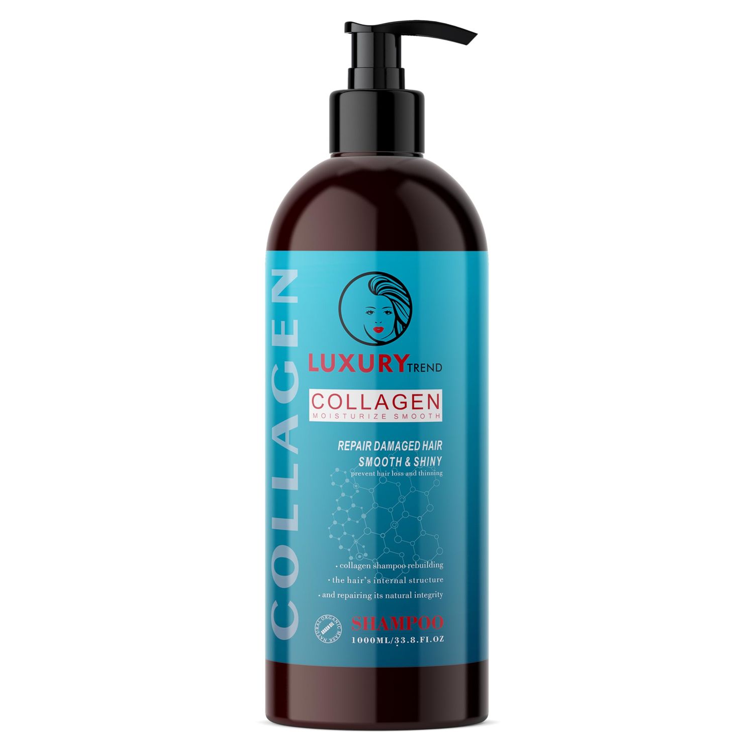 LUXURY TREND Women&#39;s Collagen Shampoo, for Hair Thickening Growth, 33.8 oz
