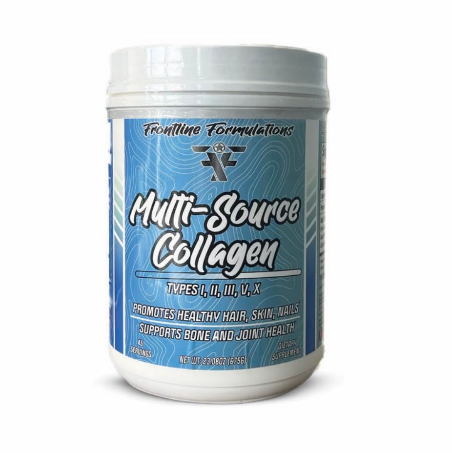 FRONTLINE FORMULATIONS Multi-Source Collagen, Promotes Hair, Skin and Nail Health (Unflavored)