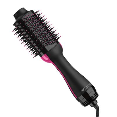 REVLON One-Step Volumizer Hair Dryer and Styler, for Less Frizz, More Shine, and Reduced Heat Damage for Salon Style Round Brush for Blowout, Black (Amazon Exclusive)