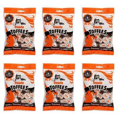 Walkers&#39; Nonsuch Treacle Toffee with Condensed Milk Black Treacle Classic English Chewy Toffee Imported from the UK Traditional British Sweet 5.29 Oz (Pack of 6)