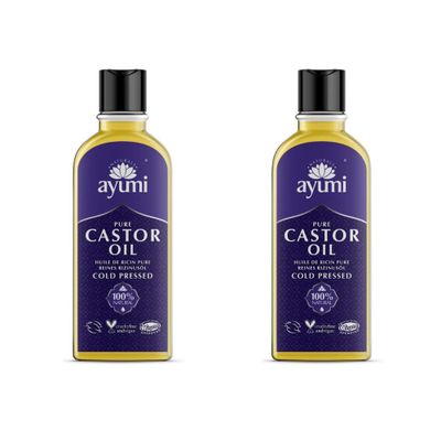 Ayumi, Pure Castor Oil, Nourishes the Scalp Hair, Provides Skin Hydration, 2 x 150ml