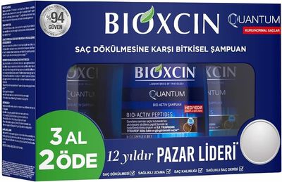 Bioxcin Haircare Shampoo for Oily, Dry and Normal Hair, 3 x 300 mL Bottles, Promotes Hair Growth and Regrowth