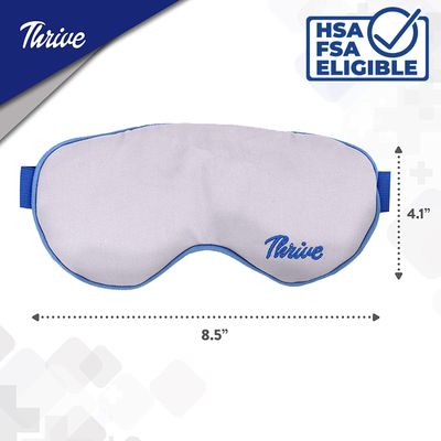 Thrive Heated Eye Mask for Dry, Puffy, Pink, and Swollen Eyes - FSA HSA Approved Weighted Compress - Freezable Microwavable for Hot or Cold Relief - Hot Cold Eyemask