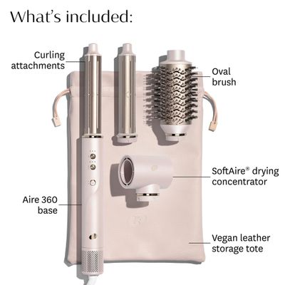 T3 Aire 360 Multi-Styler Blowout System, Rapid Drying Hair Dryer, Ceramic Curling Attachments, Oval Brush Drying Concentrator Blowouts Long-Lasting Curls