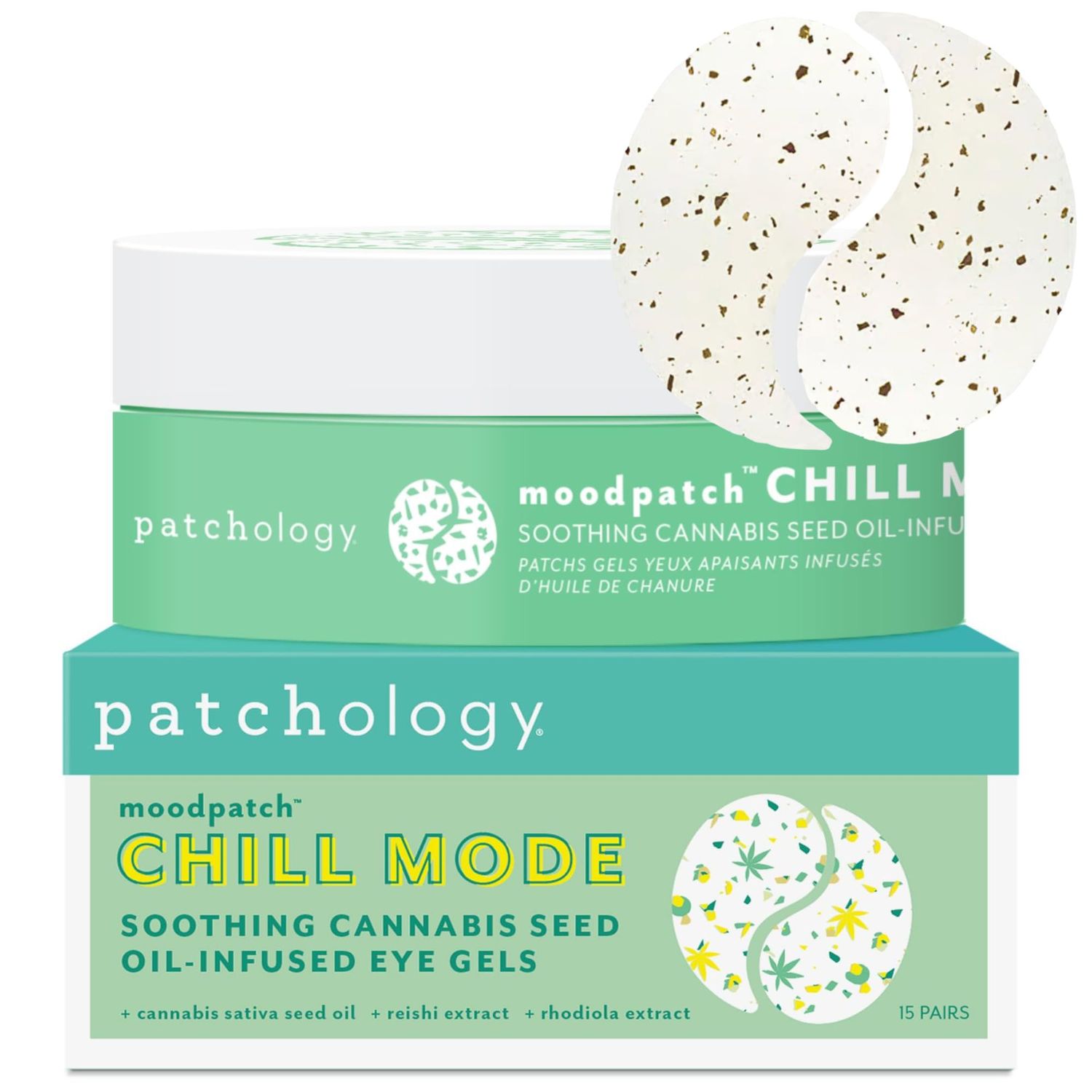 Patchology Chill Mode Under Eye Patches - Oil-Infused Gel Masks, Ideal for Puffy Eyes, Dark Circles Wrinkles - Depuffer Pads for Puffy Eyes, Hydration Refreshing Skin - 15 Count