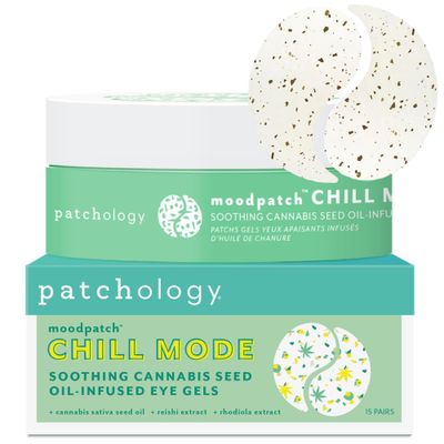Patchology Chill Mode Under Eye Patches - Oil-Infused Gel Masks, Ideal for Puffy Eyes, Dark Circles Wrinkles - Depuffer Pads for Puffy Eyes, Hydration Refreshing Skin - 15 Count