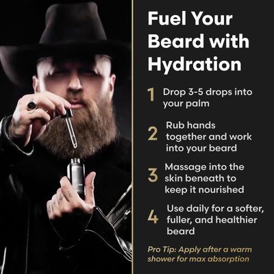 The Beard Struggle - Beard Growth Oil - Valhalla's Gates, Gold Collection (1 Fl oz) - Night Liquid Elixir - Beard Oil for Men - Softens, Moisturizing, Healthier Beard Growth