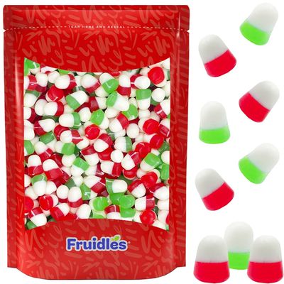 Fruidles Christmas JuJu Jelly Drops, Delicious Gummy Candy, Gluten-Free, Fun and Festive Holiday Snacking, Party Favor (Half-Pound)