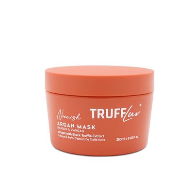 TruffLuv Nourish Collection Argan Mask, Infused with Black Truffle Extract, Revitalizing Restoring Hair Mask, Deeply Conditions Repairs Dry Damaged Hair, Paraben Free, Sulfate Free, 8.45 Fl Oz