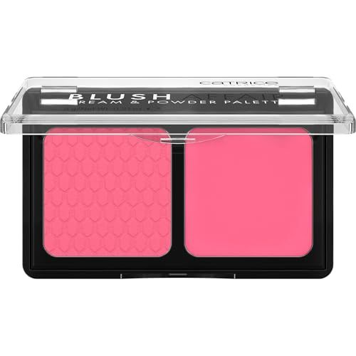 Catrice Blush Affair Cream Powder Palette Highly Pigmented Radiant Cream Soft Matte Powder Vegan Cruelty Free (020 Pleasing Pink)