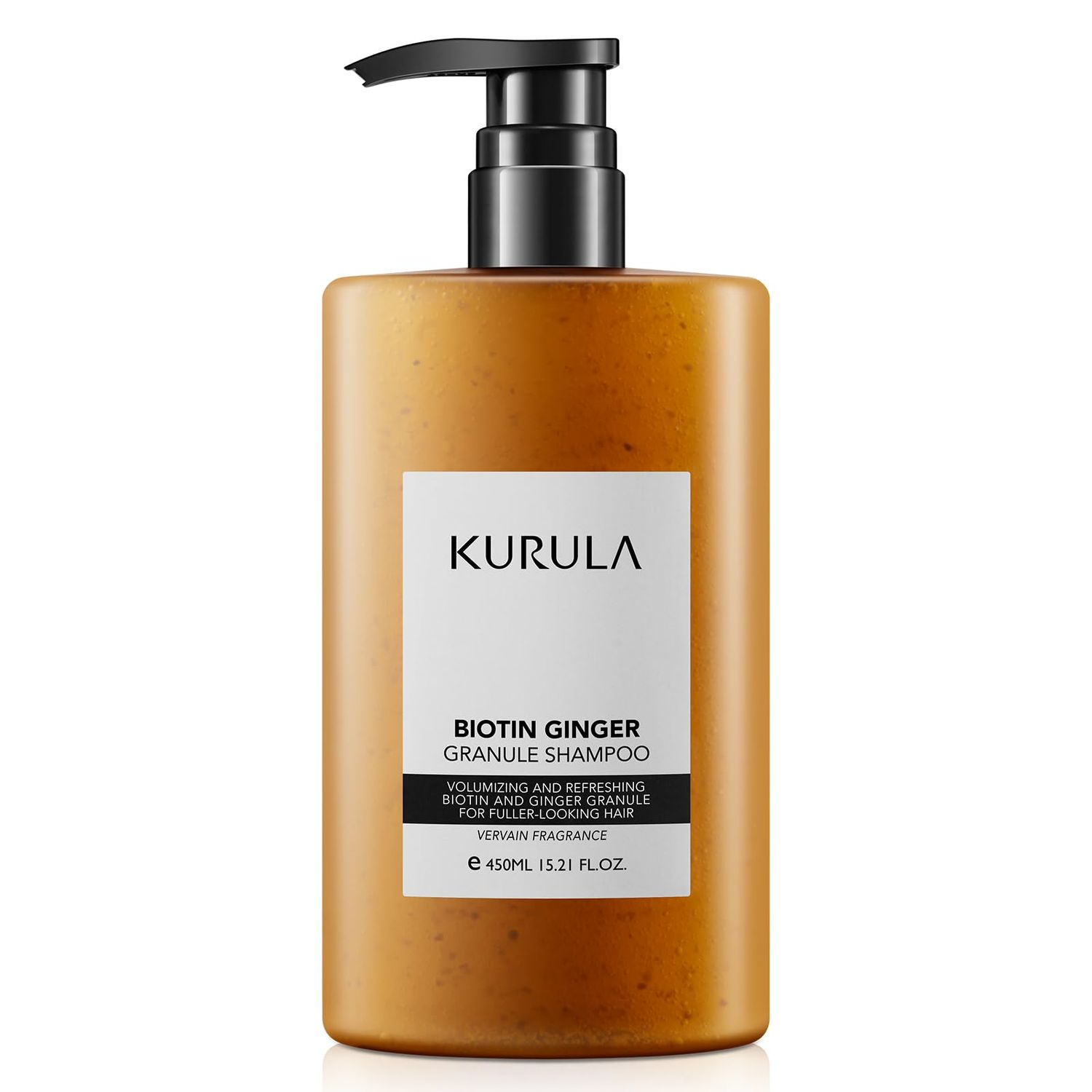 Kurula Biotin Ginger Anti-Thinning Shampoo - Helps Stop Loss for Stronger, Thicker, Longer Hair Scalp-Nourishing, Deep Cleanse and Oil Control 15.2 FL OZ