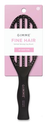 Gimme Beauty Vented Detangling Brush - Quick-Dry, Heat-Resistant Wet Brush for Thick or Thin Locks - Supports Healthy Hair - Flexible Curved Design for Fine Locks - Fine Hair