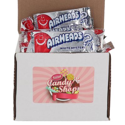 SECRET CANDY SHOP AirHeads Taffy Mini Candy Bulk in Box (Individually Wrapped) (White Mystery) (8oz)