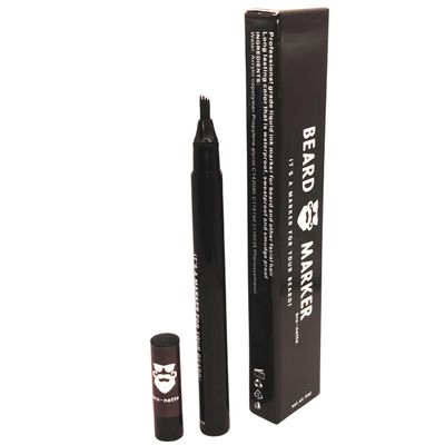 Beard Marker - Waterproof, Smudge-Proof Beard Filler Pen for Patchy Beards (Bro-Nette for Dark Brown Hair)