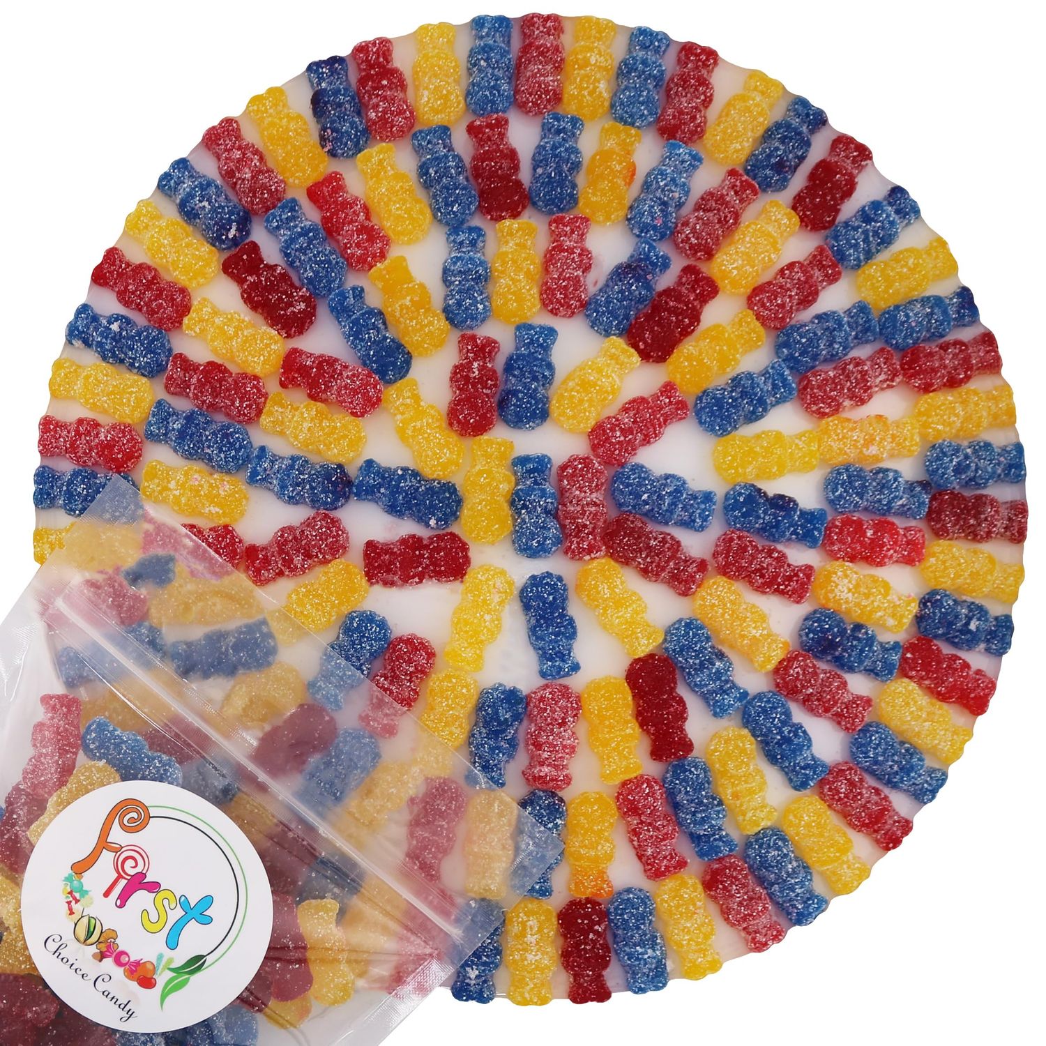 FirstChoiceCandy Sour Buddies, Soft and Chewy 3 Color Sour Candy Bites (2, Pounds)