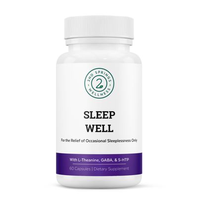 2nd Springs Sleep Well Calmness Relaxing Support Formula - Powerful Blend with Magnesium, L-Theanine, GABA, and Melatonin - Enhances Relaxation Promotes Healthy Sleep Patterns - 60 Capsules