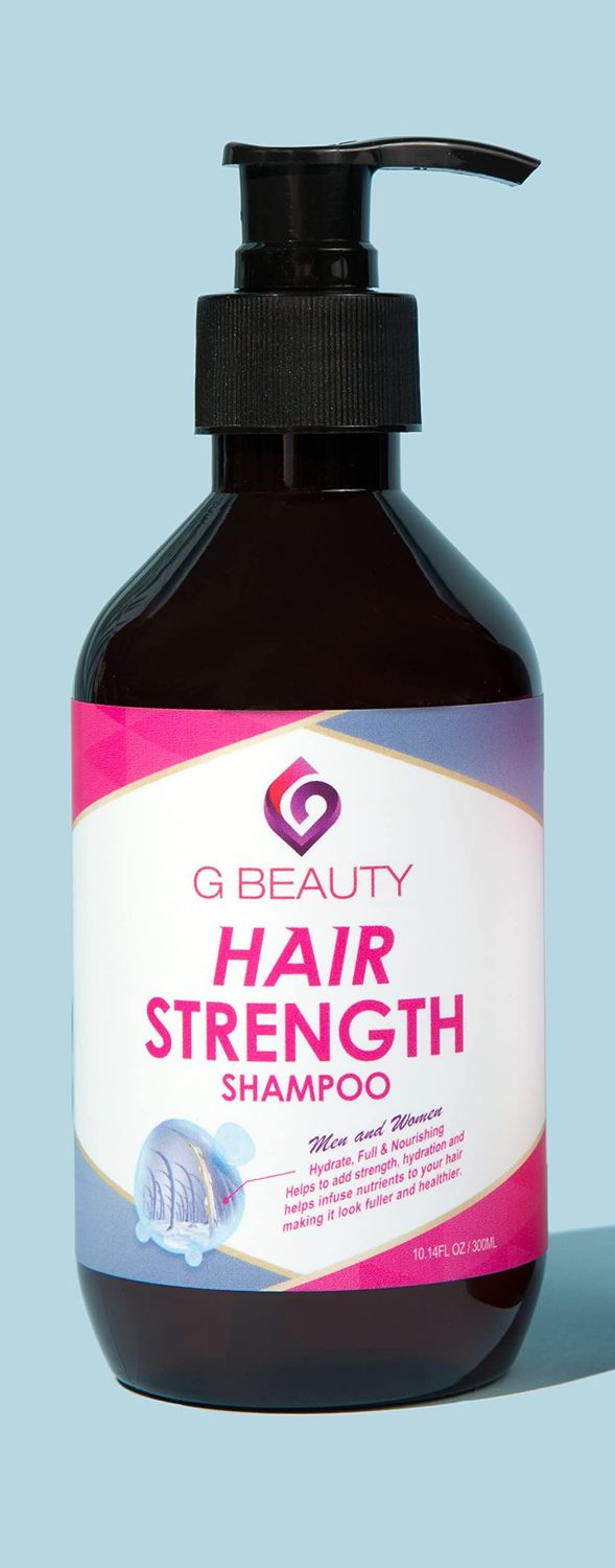 G BEAUTY HAIR STRENGTH SHAMPOO FOR ALL HAIR TYPES, HYDRATING, STRENGHTENING, GREAT FOR HAIR LOSS AND POST HAIR TRANSPLANT