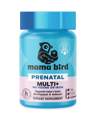 Best Nest Wellness Mama Bird Prenatal Multi Plus Iodine Iron Free - Prenatal Vitamin for Brain Digestive Health - Vegan Multivitamin with Methylfolate, Probiotics More - 30 Caplets