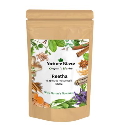 Nature Blaze Reetha Whole Natural Hair Care Growth 3.5 Oz (100 Gram 0.2 lb)