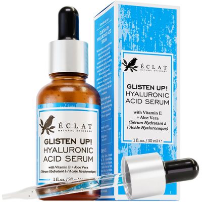 Eclat Skincare Hyaluronic Acid Serum for Face - 2.5 Hyaluronic Acid 3 B5, Vitamin C E - Hydrating Anti Aging Anti Wrinkle Face Serum - Moisturizing Plumping Formula for Smooth Skin 1 fl oz