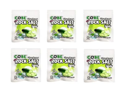 6 packs x 20g Himalaya COBE Pink Rock Salt Mint Candy - Cucumber Flavour