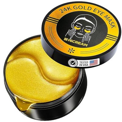 Golden Glow Under Eye Patches for Puffy Eyes - 60Pcs Eye Gels Rejuvenating Treatment for Dark Circles, Puffiness, Refreshing,Revitalizing Looks Less Tired