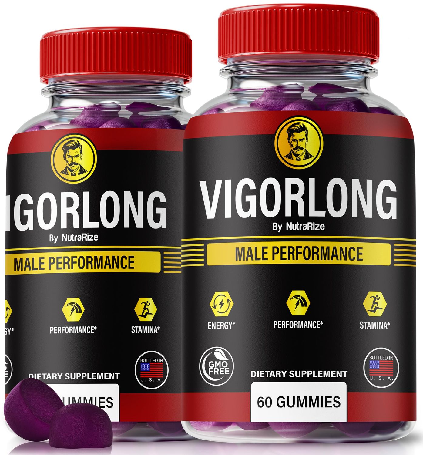 NutraRize (2 Pack) VigorLong, Official VigorLong Gummies for Men, Premium Formula to Support Performance, Stamina, and Energy, All-Natural Vigor Long Gummy, Vigor Long ME Gomitas Review (120 Gummies)