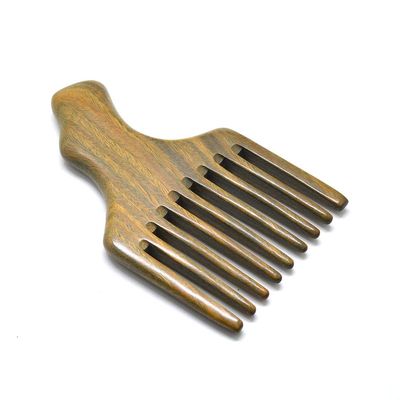 Xuanli HairBeard PickWide Tooth Comb - Made Of One Whole Piece Of Natural Green Sandal Wood With Fantastic Handle (M049)