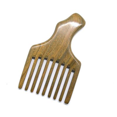Xuanli HairBeard PickWide Tooth Comb - Made Of One Whole Piece Of Natural Green Sandal Wood With Fantastic Handle (M049)