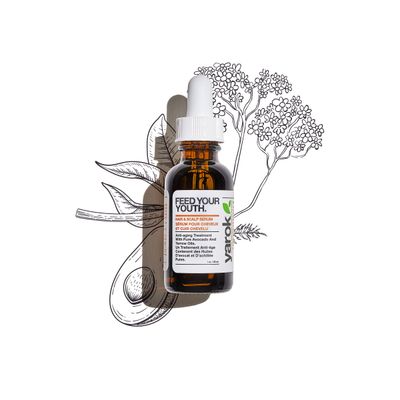 Yarok - Feed Your Youth Organic Hair Scalp Serum - Transform, Repair Strengthen - Promotes Hair Growth - With Vitamins Minerals - 100 Vegan - Gluten, Sulfate, Paraben Cruelty Free - 1oz