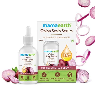 Mamaearth Onion Scalp Serum with Niacinamide Hydrating Formula to Enhance Hair Growth Thickness Hair Fall Breakage Control Solution 1.69 Fl Oz (50ml)