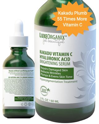 Vitamin C Serum For Face With Hyaluronic Acid: Brightening Treatment Dark Spot Remover For Face Reduces Blemishes Wrinkles (2oz)