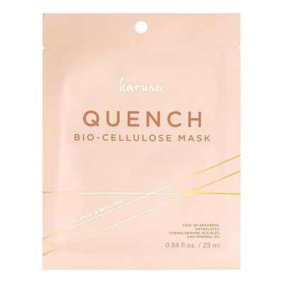 Karuna Skin - QUENCH Biocellulose Facial Mask for Dry, Dull Skin, Cooling Rejuvenating Facial Skin Care Products, Hydrating Face Masks with Black Truffle, Sheet Mask for Fine Lines Wrinkles, 0.74
