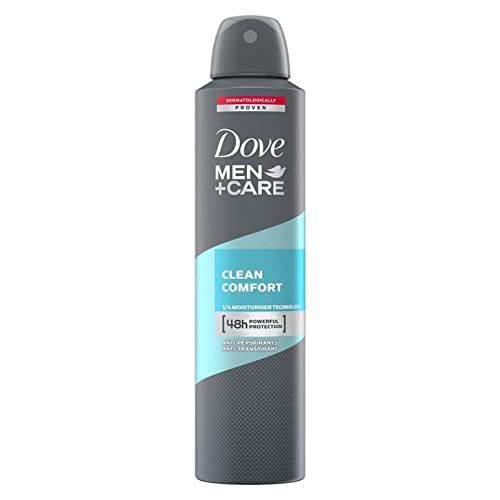 Dove MEN CARE Clean Comfort Antiperspirant Deodorant 48 Hour Protection, 250 ml, Pack of 6