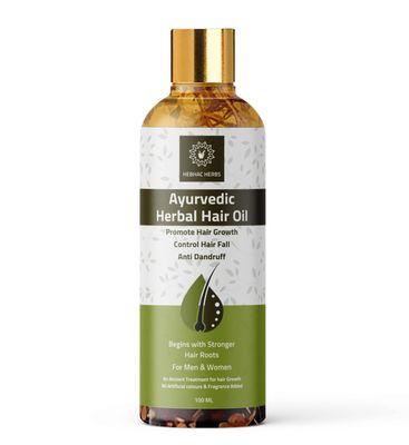 Ayurvedic Multipurpose Hair Oil - Combats Dandruff Hair Fall with 21 Natural Indian Herbs for Men Women (100ml)