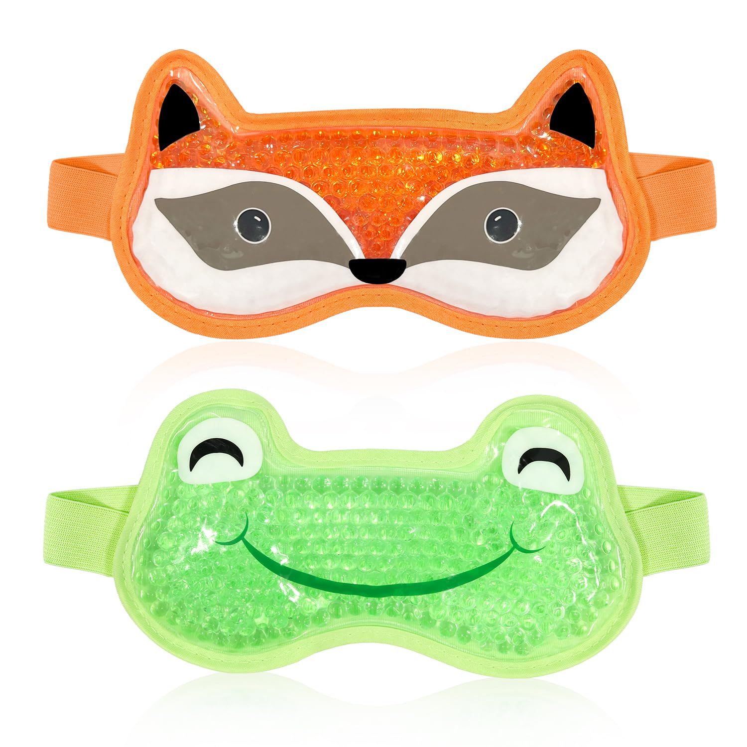 CONBELLA 2PCS Adorable Cooling Eye Mask Gel Eye Mask, Reusable Hot Cold Therapy Cold Eye mask for Post Surgery, Puffiness, Dark Circles, Eye Bags, Dry Eyes