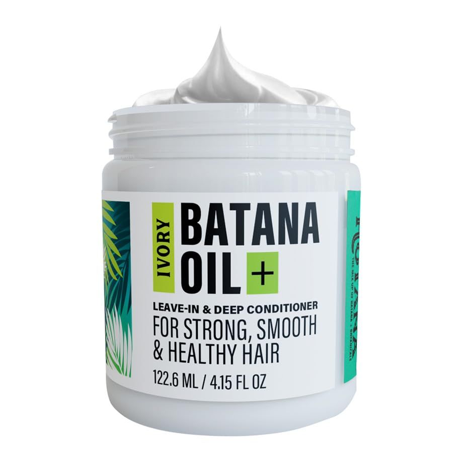 Ivory Batana Oil for Hair Growth Dr Sebi Organic - Authentic Batana Hair Mask from Honduras - Natural Hair Oil - 4 Ounce Jar