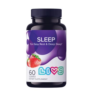 LIVS Sleep Gummies wMelatonin and Magnesium Sleep Aid Gummy for Adults, Organic with No Artificial Flavors, Strawberry Flavor, Vegan, 60 Count