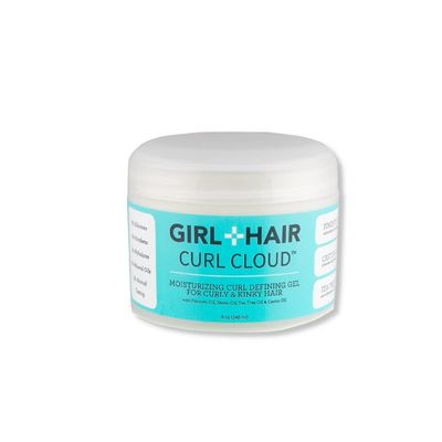 GIRLHAIR Moisturizing Curl Defining Hair Gel - Soft Hold Styling Gel for Curly Hair - Tea Tree Castor Oil for Hydration and Hair Growth, Paraben-Free (8 fl oz)