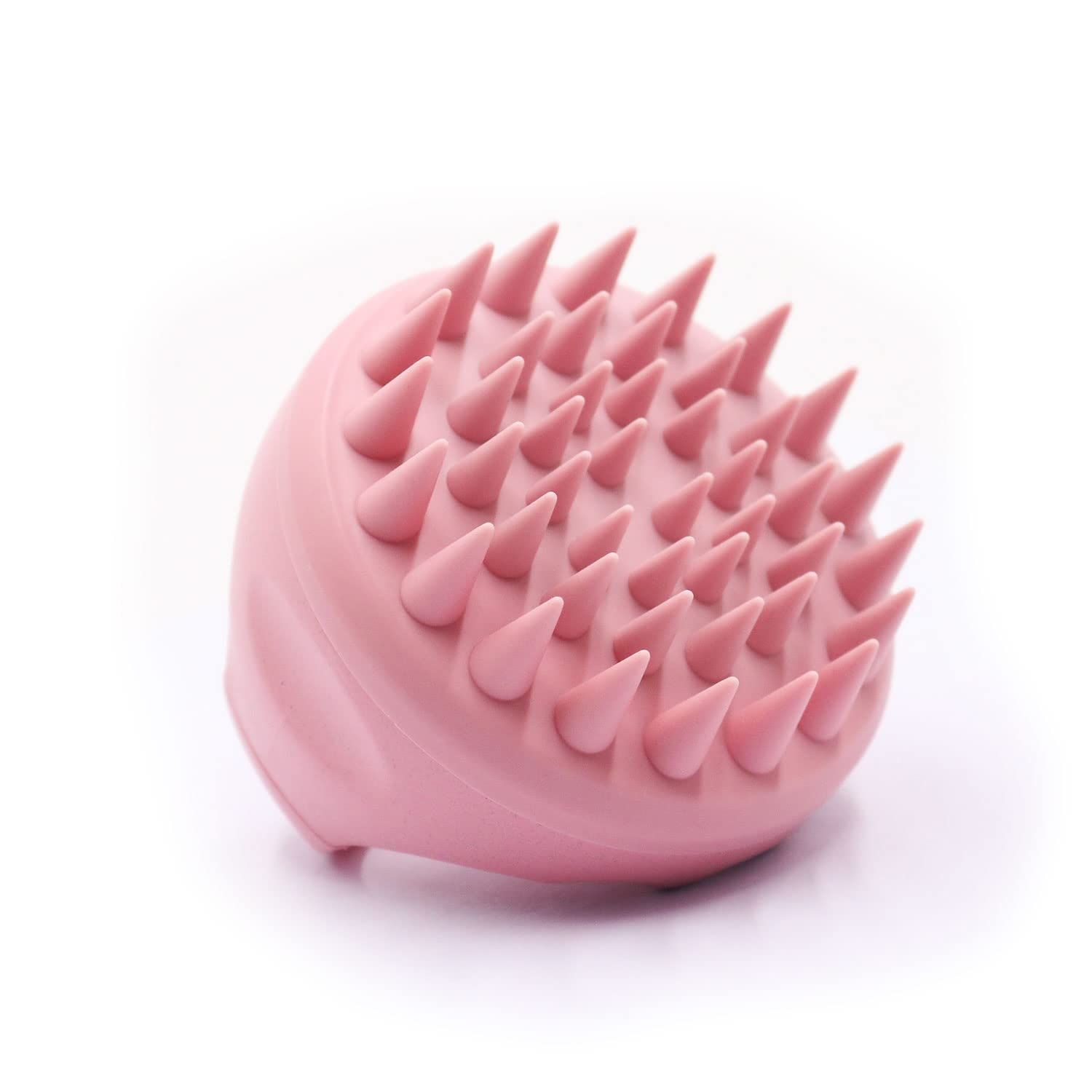 Dr.Pedi Scalp Massager Scalp Scrubber Hair Shampoo Brush Scalp Brush Hair Scrubber Scalp Massager for Hair Growth Dandruff Removal Silicone Deep Scalp Cleansing and Relax Scalp Light Pink