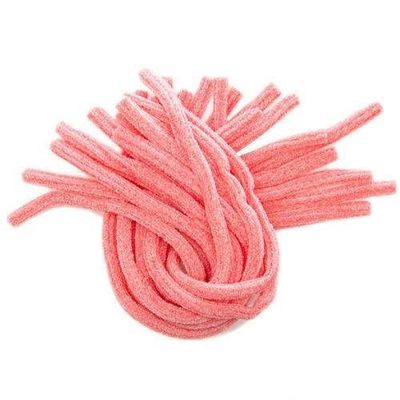 Bayside Candy Sour Straws Lace Collection - Soft Chewy Licorice Ropes Coated in Tangy Sugar (Strawberry, 1LB)