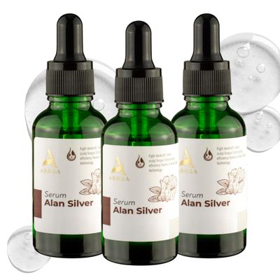 ABERA Alan Silver Serum - Anti Dandruff for Hair Healthier Scalp, Nourishes - Clinically Proven to Soothe Irritated Skin and Improve The Appearance of Skin with Mild to Moderate Psoriasis (3 Boxes)