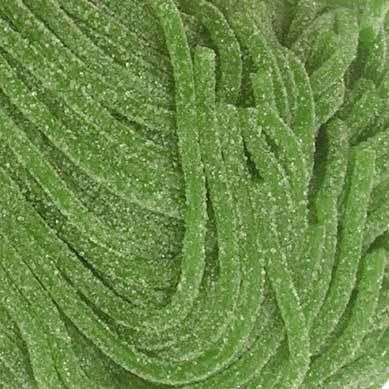 SweetGourmet Sour Green Apple Licorice Laces Bulk Candy 1 Pound