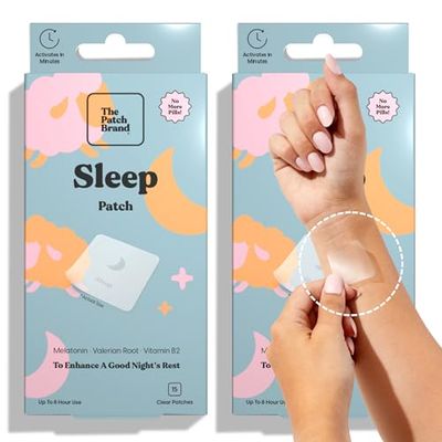 The Patch Brand Sleep Patches Support Restful Sleep with Melatonin, Valerian Root B6 All Natural Vitamins Mineral Patch Plant Based and Cruelty Free Water Resistant Patches That Last All Night