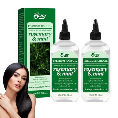 2 Pcs Rosemary and Mint Root Stimulator Oil with Biotin for Hair Growth, 2.54 oz. - Hair Growth Scalp Treatment (Rosemary and Mint Oil)