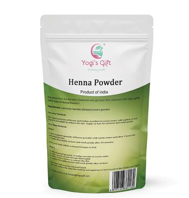 Triple Sifted Henna Powder For Hair 2 Pound Bulk Pack 100 Pure Henna Powder Zero Chemicals, Best results By Yogi's Gift