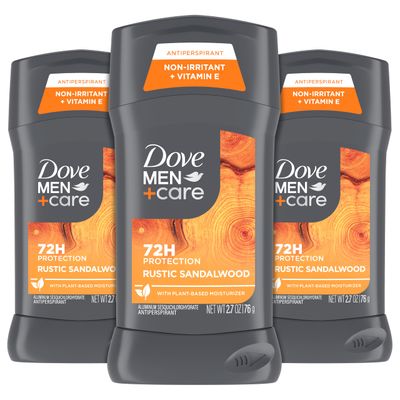 DOVE MEN CARE Antiperspirant 3 Pack Rustic Sandalwood Deodorant for Men 2.7oz