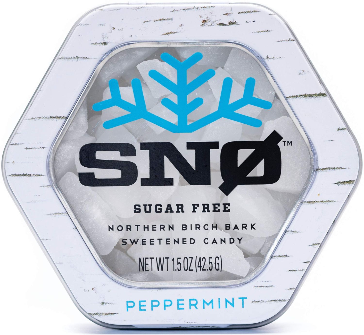 Peppermint KETO Xylitol Candy Chips - SN 1.5oz Tin - Sugar-Free Candy With Only 2 Ingredients Low Carbs, Diabetic-Friendly, Non-GMO, Vegan, GF Kosher Purest candy in the world!